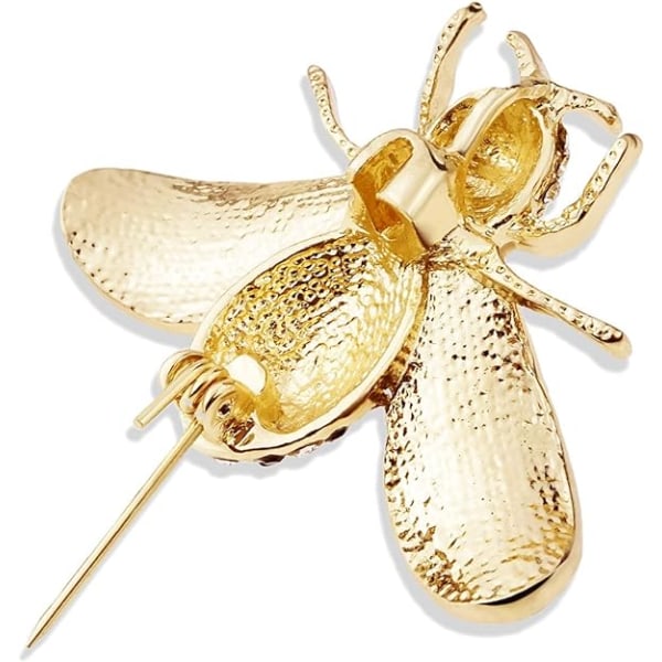 Honey Bee Insekt Rhinestone Djurbrosch för kvinnor tjej