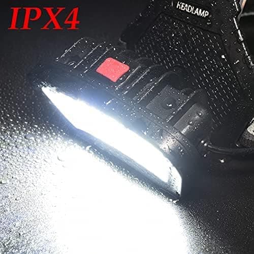 LED Hodelykt, USB Oppladbar Vanntett Hodelykt 800 Lumen, ZQKLA