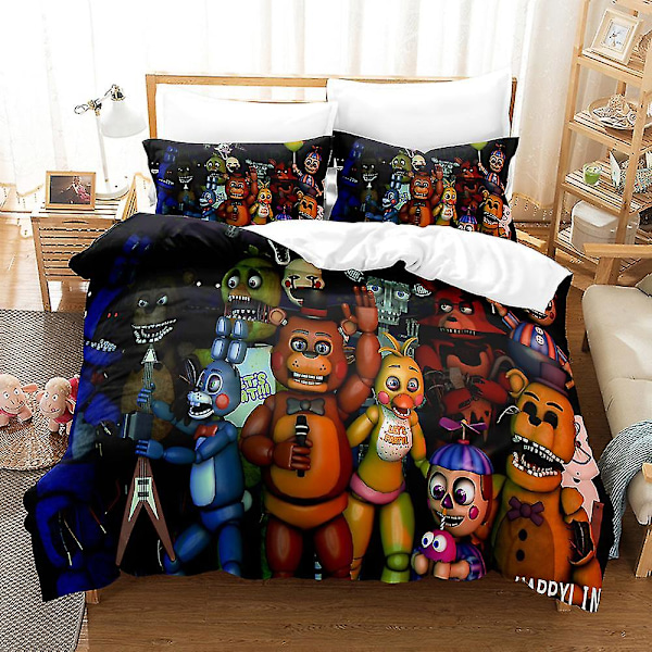 Five 5 Nights At Freddy's 3d Printed Bedding Set Duvet Cover Quilt Cover Pillowcase Kids Gift#10(AU DOUBLE 180x210cm)