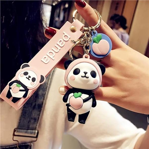 Söpö Panda-avainketju tytöille, luova uuden vuoden lahja, Ani, ZQKLA, PVC