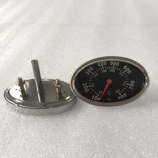 1 stk Oval Formet BBQ Røyker Grill Termometer, Rustfritt Stål, ZQKLA