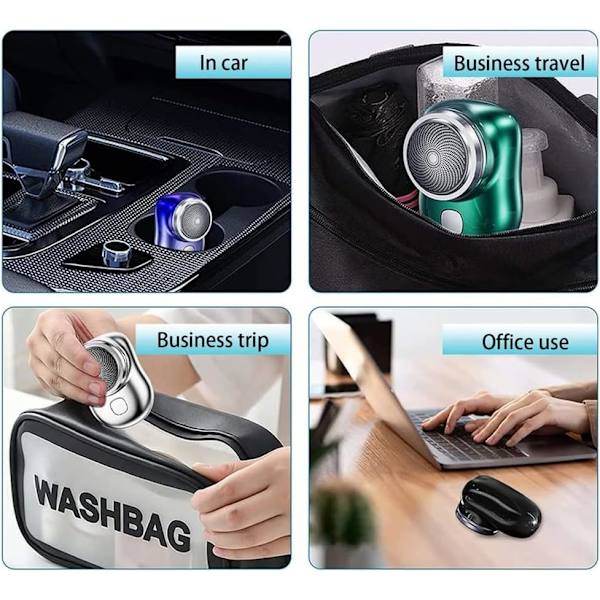 Mini Skraber Bærbar Elektrisk Skraber Skægtrimmer Razor Blades