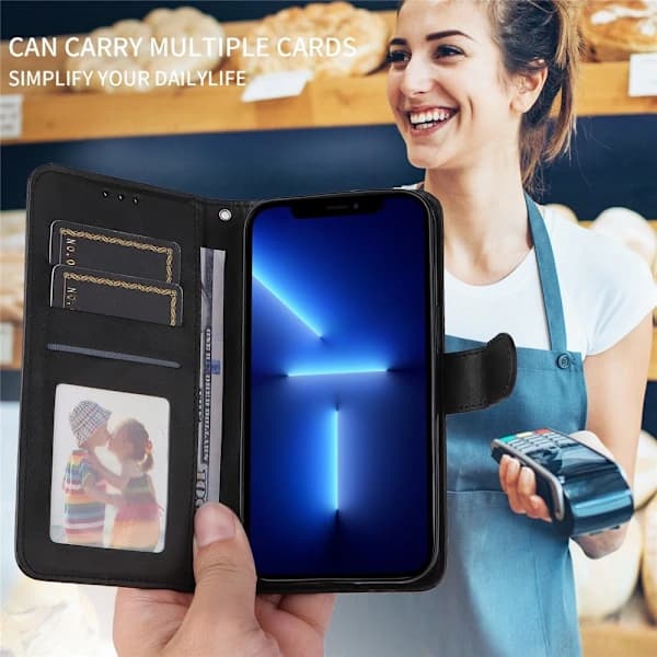SKALO iPhone 17 Pro PU-læder Pung Etui - Flere farver Sort,su