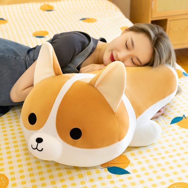 Corgi mjukdjur mjuka Corgi hundplyschleksaker, 15,7 tum/40 cm, ZQKLA