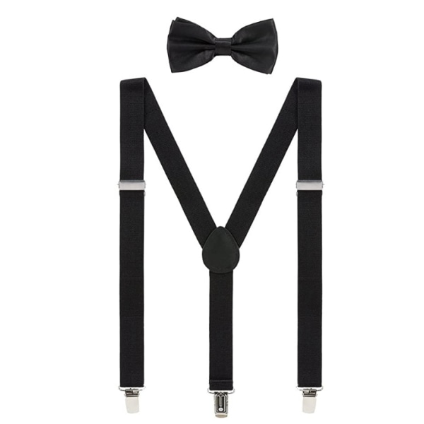 Hängslen för män Y-Back Läder Crosspatch Clip på smoking s,ZQKLA