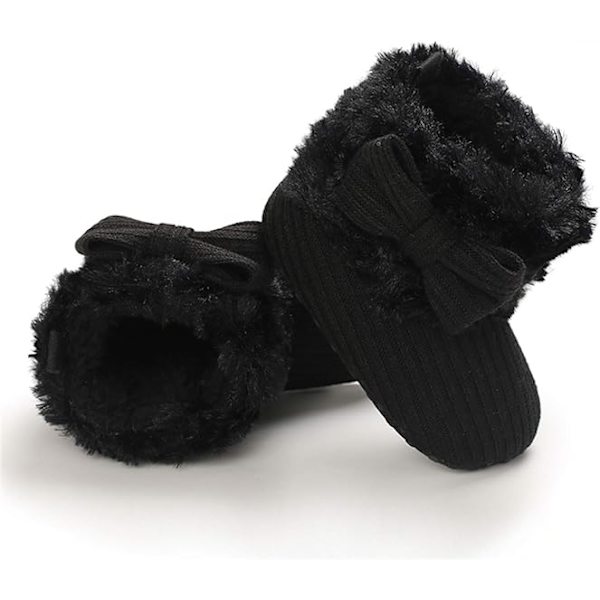 Svarta Unisex Babyboots, Nyfödd Vinter Varma Baby Pojke Flicka S, ZQKLA