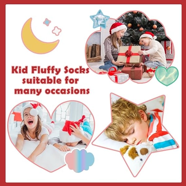Barnstrumpor med tofflor, fluffiga tofflor, söta djur för pojkar och flickor, ZQKLA
