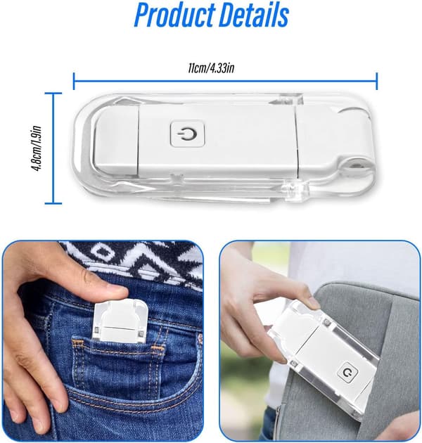 Leselys, USB-oppladbart klipslys, ZQKLA