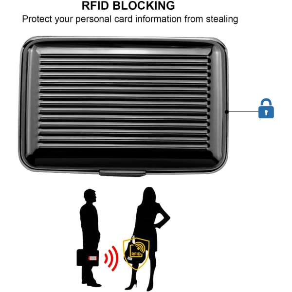 Kredittkortlommebok, Aluminiums Visittkortlommebok, 6 Spor, ZQKLA