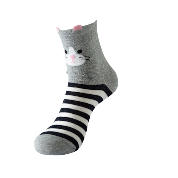 （Stripe）5 par eleganta strumpor för kvinnor, djurstrumpor, kvinnligt co,ZQKLA