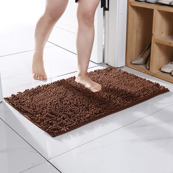 (kaffe) 40*60cm ekstra blød plys badeværelsesmåtte, th, ZQKLA