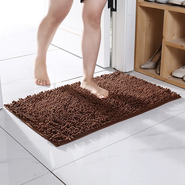 (kaffe) 40*60cm extra mjuk plysch badmatta dusch badrumsmatta, th, ZQKLA