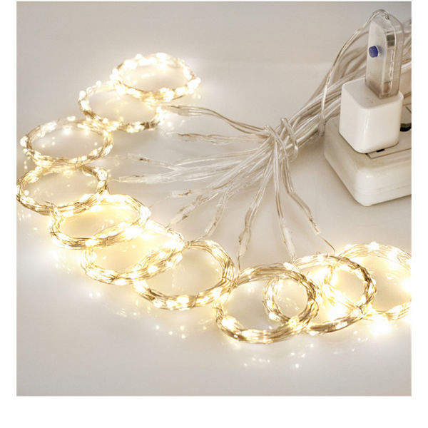 Gardinslys 3M*3M 300LED med 8 Tilstande Fjernbetjening Tid, ZQKLA