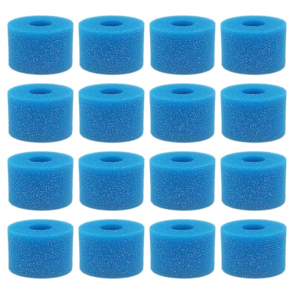 16 stk gjenbrukbare vaskbare skumfilterpatroner for Pure Spa S1-type