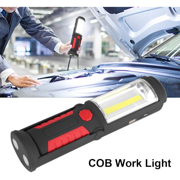 Oppladbar LED arbeidslampe med magnetiske LED lommelykter 2200mAh COB