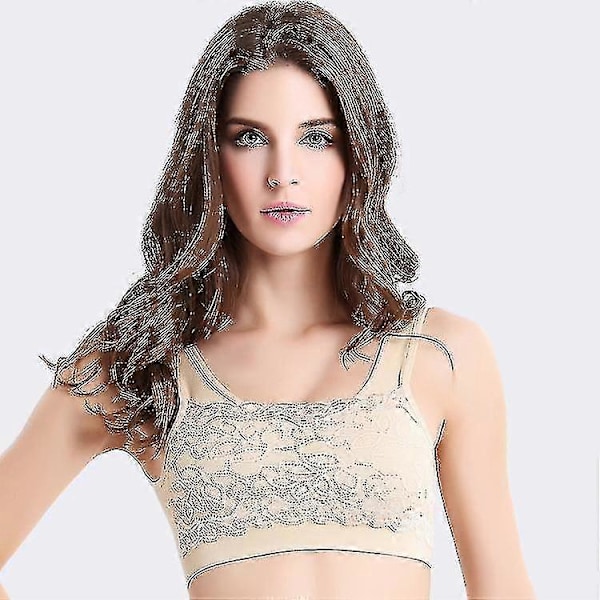 Dame Blonde Genie BH Trådløs Sports Undertøj Åndbar Sexet Stødsikker Bralette Fitness Yoga 3 Color M