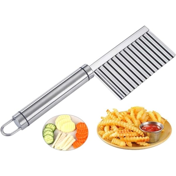 Potatisskivor kniv, rostfritt stål pommes frites korrugerad Carr