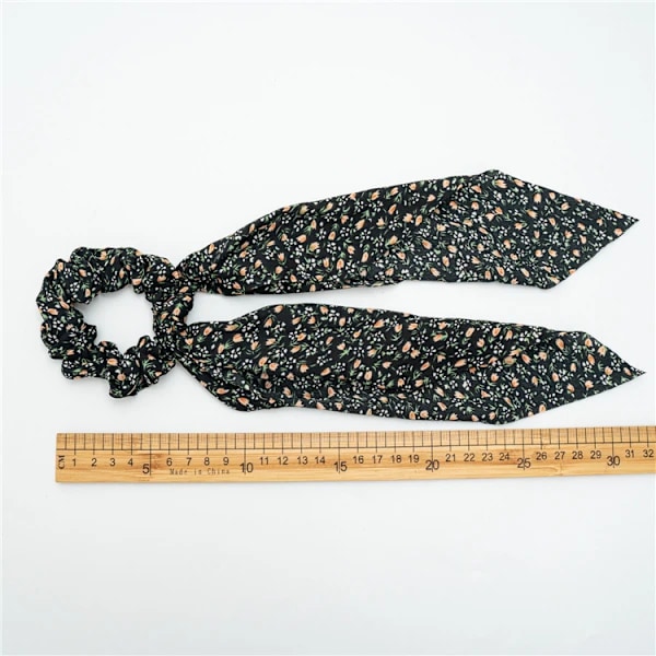 5 stk Blomstrete hårbånd med sløyfe for kvinner for jenter, sløyfe for hår, hårsjal med sløyfe, chiffonblomstrete scrunchie