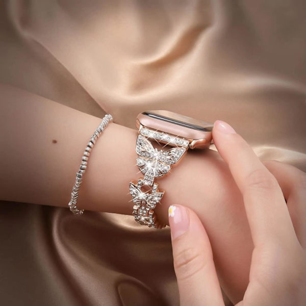 Bling-rannekkeet yhteensopivat Apple Watch -rannekkeen 45/44 mm kanssa, ylellinen, ZQKLA
