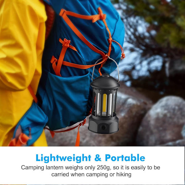 LED Campinglykta, Set om 2 Retro Batteridriven Camping, ZQKLA