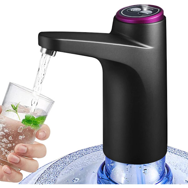 Vanddispenserpumpe (Sort) til 5 gallon flaske, Kvantitativ, ZQKLA