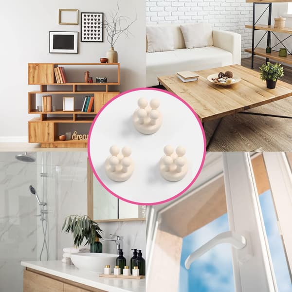 3-pack Silikon Tandborsthållare, Multifunktionell Klibbig Hängare, Vägg