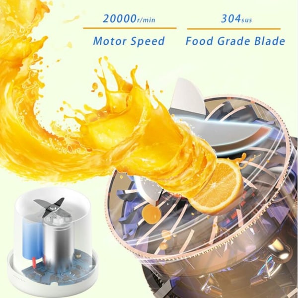 350 ml Bærbar Blender, Håndholdt Smoothie Blender, Shaker, F,ZQKLA