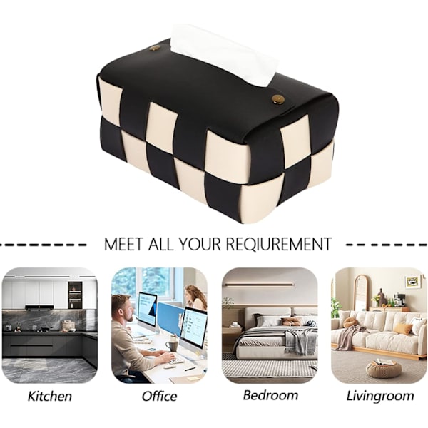 Rektangulär Tissue Box Omslag, Modernt PU Läder, Elegant för, ZQKLA