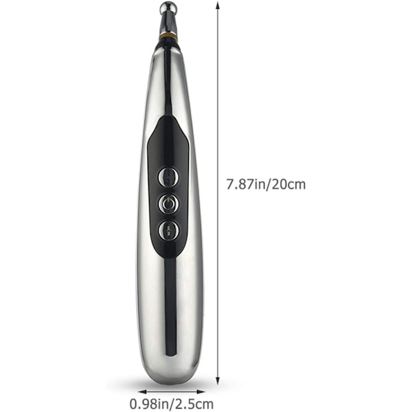 Akupunkturpunkt Massagepenna 5 Huvud USB Puls Magnetisk Terapi, ZQKLA