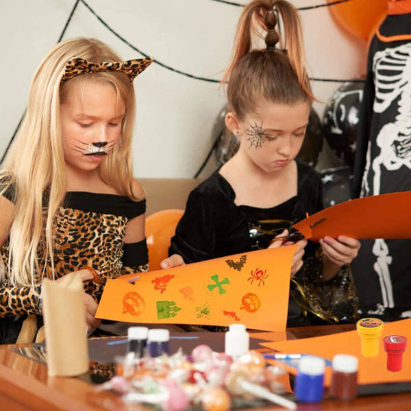 20 Assorterte Plast Selvblekk Stempel Laget for Halloween Party Deko