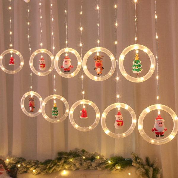 LED Christmas String Lamp USB Snowman Santa Claus Window Dec,ZQKLA