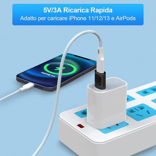 USB-C Hona till USB Han Adapter, Typ C Laddkabelkontakt