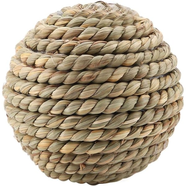 Leksaksboll i rotting för husdjur, naturlig och säker, papegojleksak, boll för kaniner