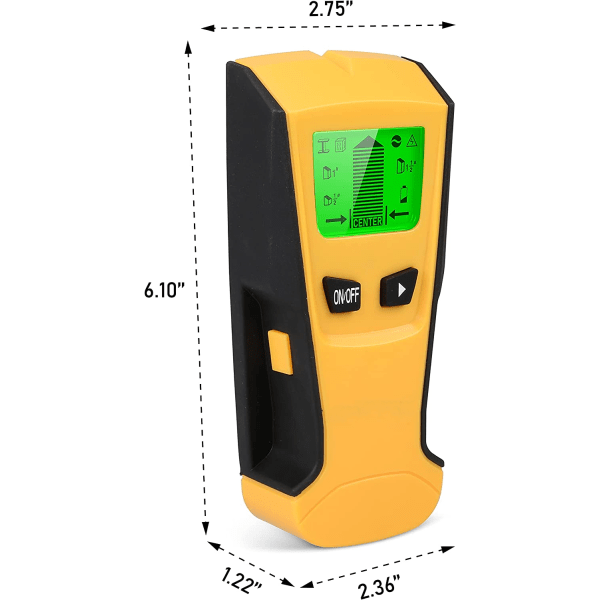 5 in 1 -seinäskannauslaite, puu- ja metallirunkojen sekä virtajohtojen löytämiseen, ZQKLA