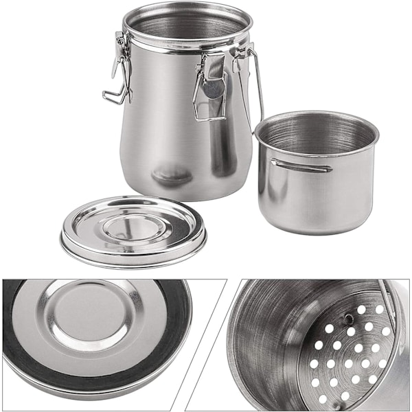 Rostfritt stål rengöringsborste med handtag, lock och filter, ZQKLA