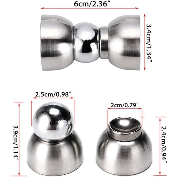 2 kpl mini-kokoisia ruostumattomasta teräksestä valmistettuja magneettisia ovien pysäyttimiä, ZQKLA