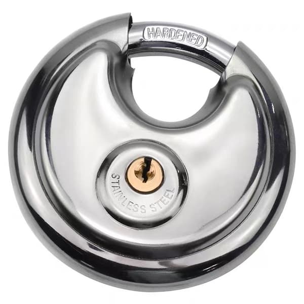 Sett med 2 Hengelåser med Rustfritt Stål Shackle Disc Lock 2 K,ZQKLA