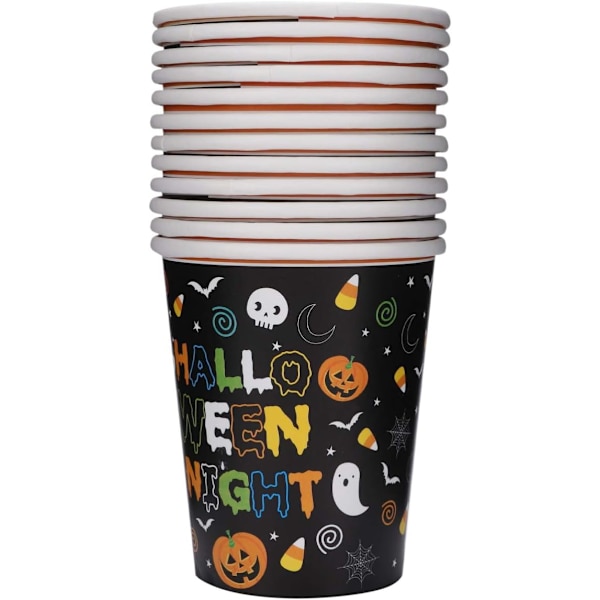 48 kpl Halloween-kertakuppeja, juhlatarvikkeita, kurpitsa, noita