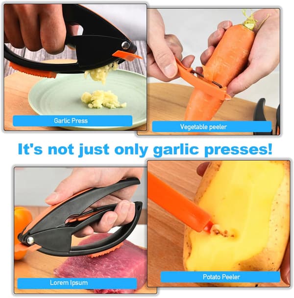 Alt i ett, Kjøtthammer, Kvern, Knuser, Fruktskreller, Potetskreller