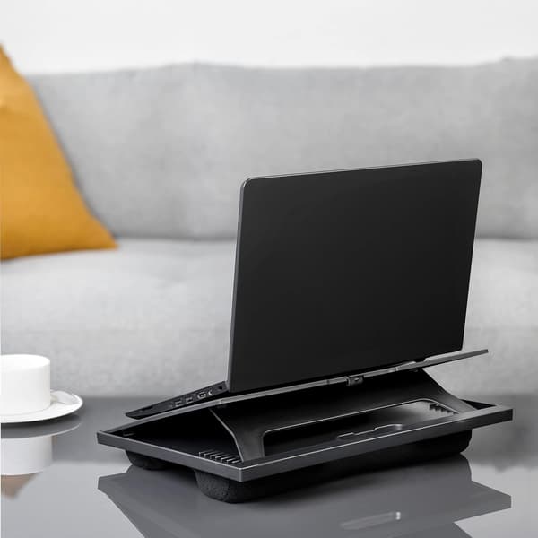 Laptopställ - PC-bricka 37,6 x 28 x 5,8 cm med kudde och 8 justerbara
