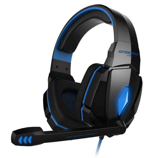Datorspelshörlurar, headset med mikrofon, djup bas trend