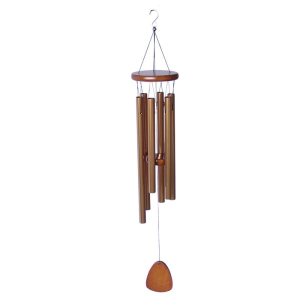 Wind Chimes, Pine Wood Wind Chimes med 6 aluminiumlegeringsbadkar, ZQKLA