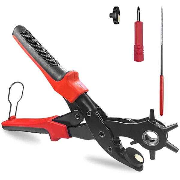 2-4,5 mm Rund Hulstans med 6 Stansestørrelser, Professionel Re,ZQKLA