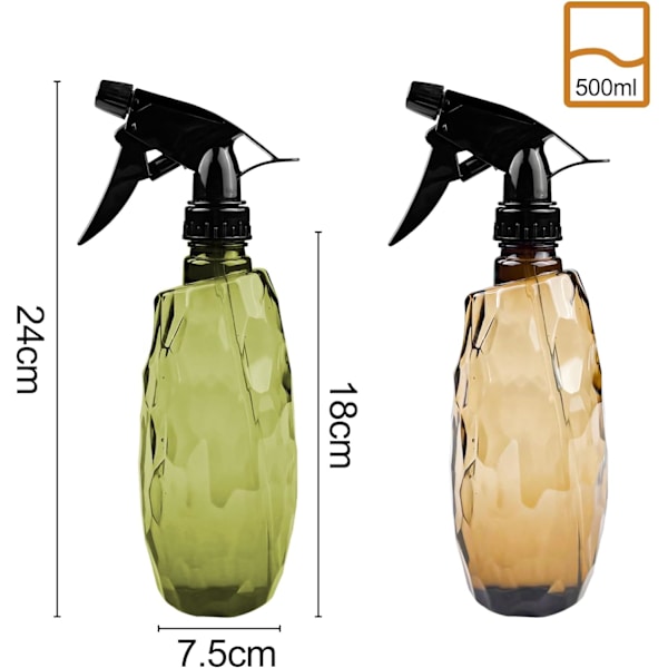 3 stycken 500 ml hårsprayflaskor, påfyllningsbara tomma sprayflaskor