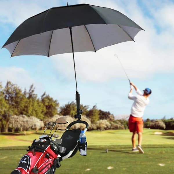 Parasolholder til Golfvogn Sort