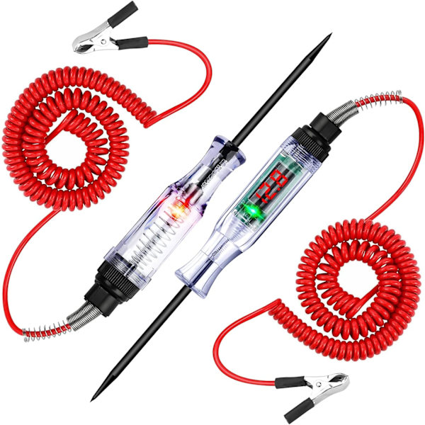 Testljus 2PCS, 6V-12V-24V DC bilkretstestlampa och ZQKLA