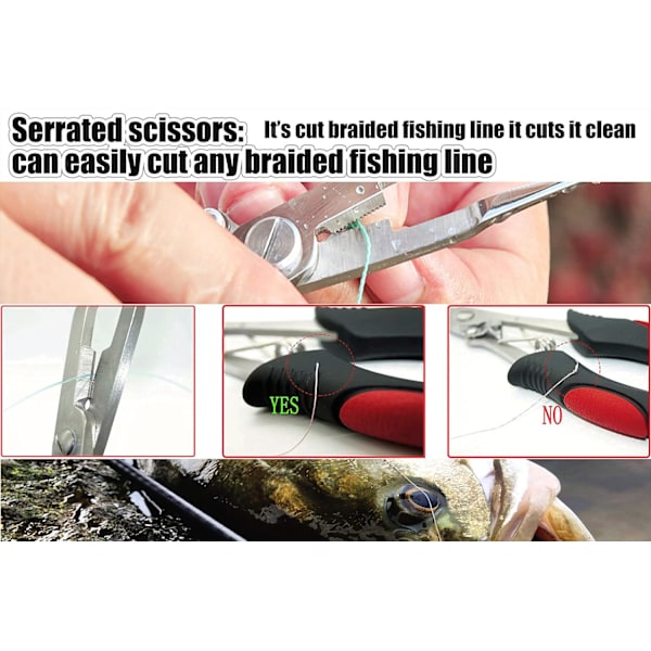 Fiskepliers i rustfritt stål, krokfjerner, ZQKLA
