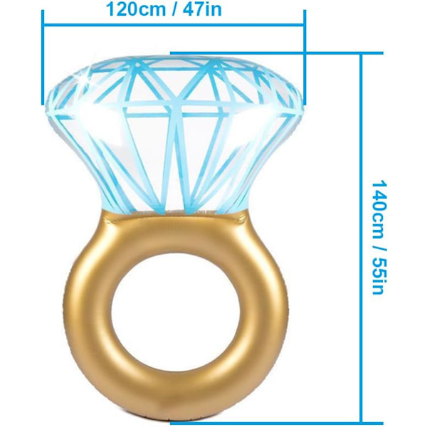 Uppblåsbar boj, Diamant Pool Float med Dubbel Snabbventil, ZQKLA