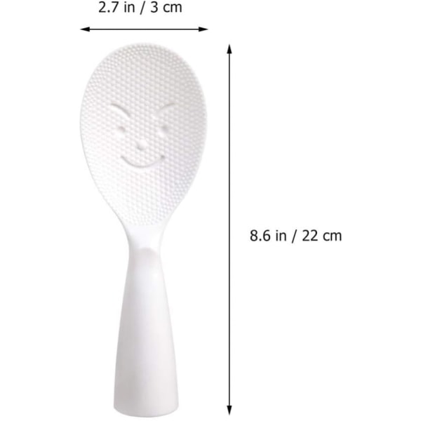 Set of 2 Non-Stick Plastic Rice Spatulas - White - Smiling F,ZQKLA