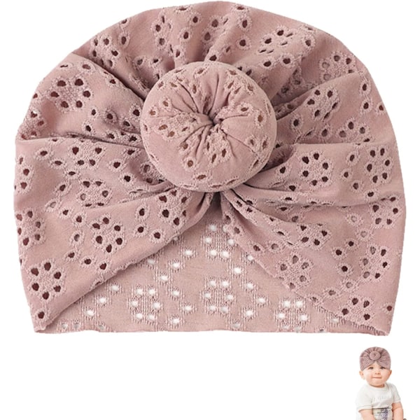 Baby Scarf Knot - Sød Baby Turban Knot med Jacquard Behandling, ZQKLA